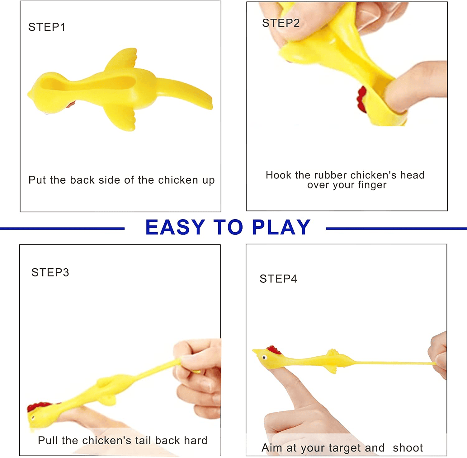 Set Of 5 Chick Toy, Crazy Flying Chicken, Bouncy Rubber Chicken, Slingshot Chicken Toy, Catapult Chicken Prank Toy, Elastic Flying Finger Birds, Sticky Decompression Toy Set Of 5 Chick Toy, Crazy Flying Chicken, Bouncy Rubber Chicken, Slingshot Chicken Toy, Catapult Chicken Prank Toy, Elastic Flying Finger Birds, Sticky Decompression Toy